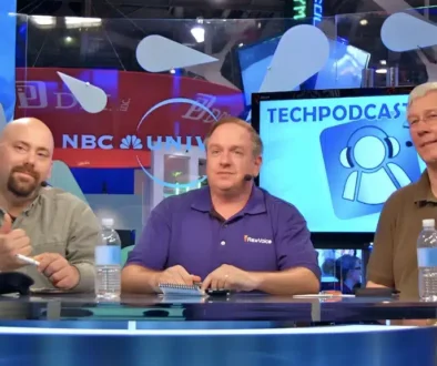Todd Cochrane, Andy McCaskey, and Jeffrey Powers at CES 2010 Live streaming from the NBC Universal Booth