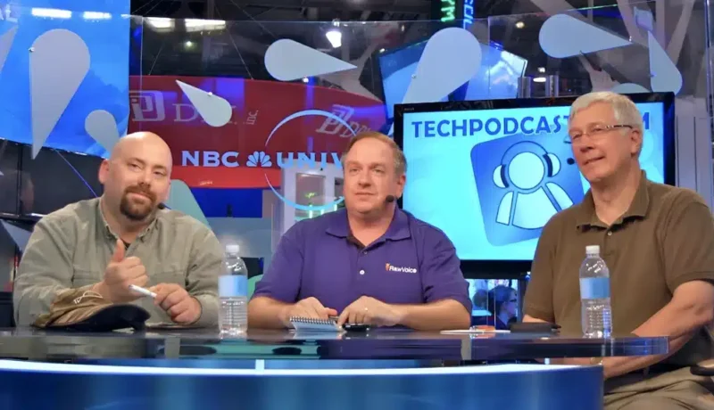 Todd Cochrane, Andy McCaskey, and Jeffrey Powers at CES 2010 Live streaming from the NBC Universal Booth